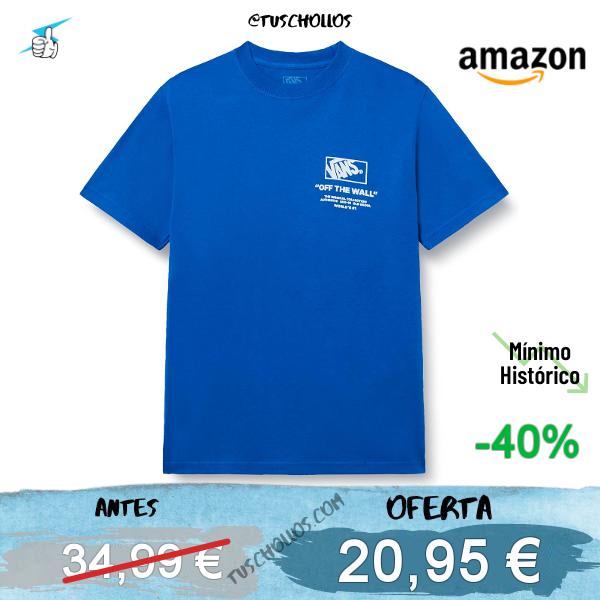 Vans Camiseta Stacked Hi SS, Azul clásico, XL