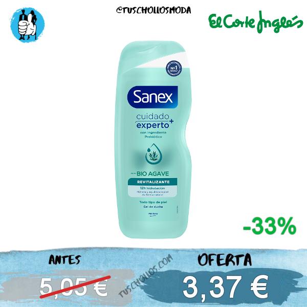 Sanex cuidado experto gel de baño Bio Agave revitalizante 0% sulfatos para todo tipo de pieles botella| 600 ml