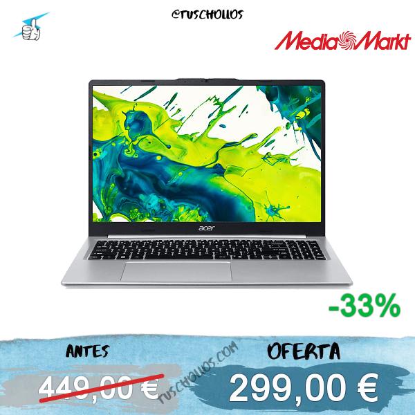 Portátil | Acer Aspire Lite 15 AL15-46P-R2LZ, 15.6" Full-HD, AMD Ryzen™ 3 5400U, 8GB RAM, 256 GB SSD, Radeon™ Onboard Graphics, Sin SO, Sin cargador