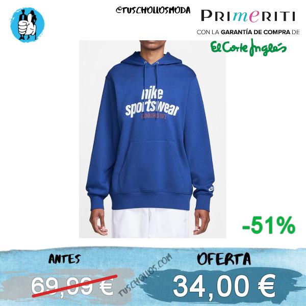 Nike Sudadera de hombre Club Nike Color Azul