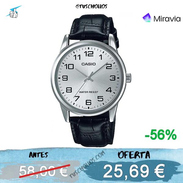 Casio Mtp-v001l-7b Reloj Para Para Hombre Color Negro | Miravia