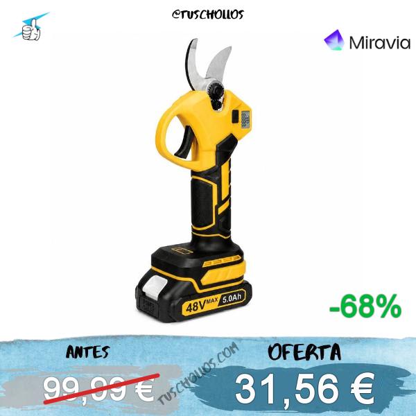 IPSDI Tijeras De Podar Electricas, 40mm Tijeras De Podar inalambrica,Con pantalla, 2 baterías de 48v 3000mAh | Miravia