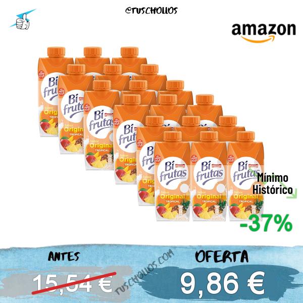 Bifrutas - Bebida Refrescante Sabor Original Tropical - Pack 18 x 330ml | Bebida Natural de Frutas