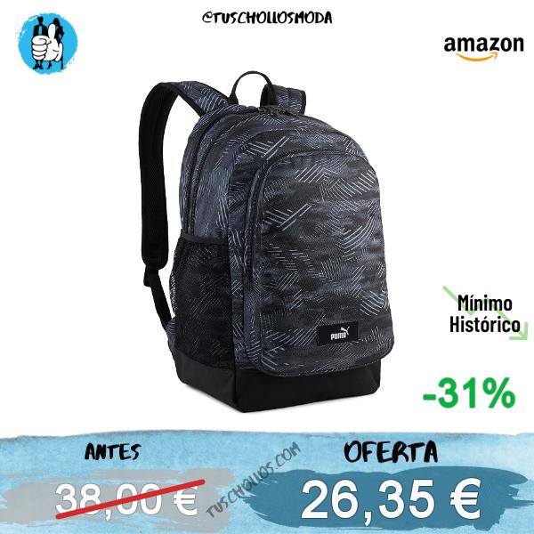 PUMA Mochila Academy con Estampado Integral 29 l OneSize, Flat Medium Gray Camouflage AOP, OSFA