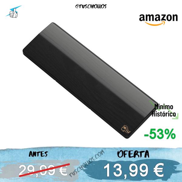 GLORIOUS Reposamuñecas de Madera Fresno Blanco Antisudor Compact (Onyx), Compacto