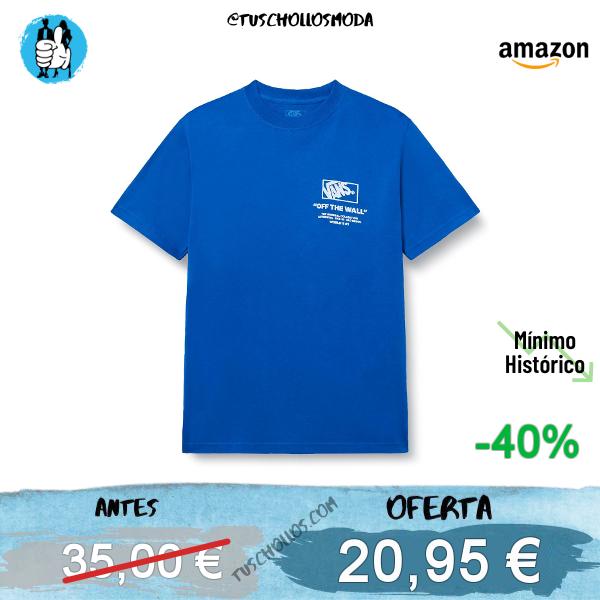 Vans Camiseta Stacked Hi SS, Azul clásico, L