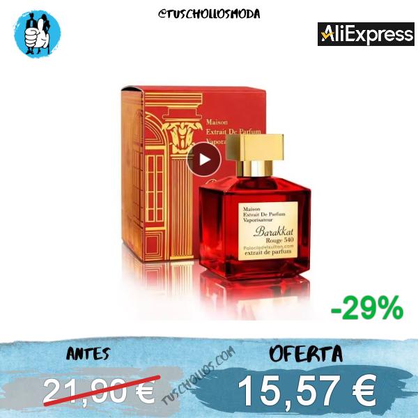 Barakkat Rouge 540 Extrait de Parfum Fragrance World 100 ml – Perfume Unisex Intenso Tipo Baccarat Rouge 540