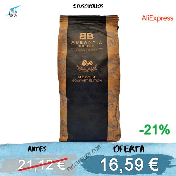 Cafe en Grano Tostado Abbantia Gourmet Edition Kilo - Mezcla 80/20 - 1 Kg - Café Especialidad Gourmet