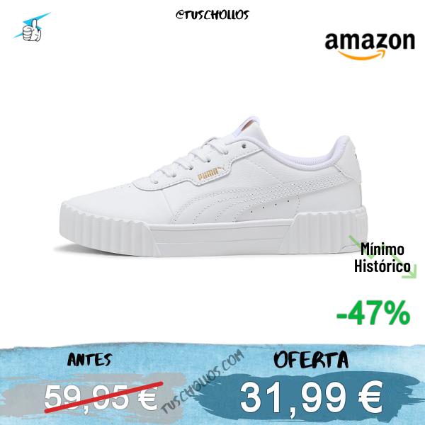 Puma - Carina 3.0, Zapatillas Femenino, Puma White-Puma Gold,, 41 EU