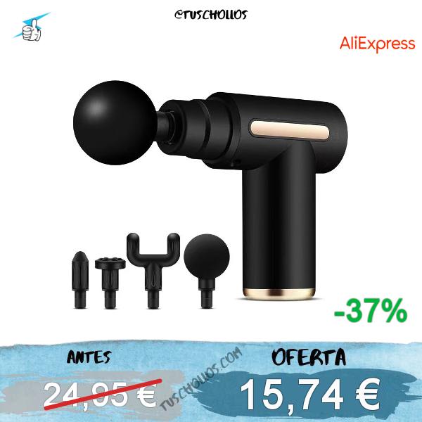 Mini Pistola de masaje de percusión de tejido profundo, masajeador muscular para alivio del dolor, pistola de Fascia,desde envio España