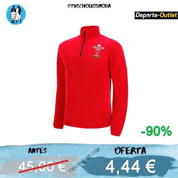 Wales WRU macron Rugby XV Hombre Sudadera de forro polar 58140005
