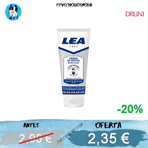 LEA Crema De Afeitar Clear Definer | 75ML Crema de Afeitar Sin Espuma