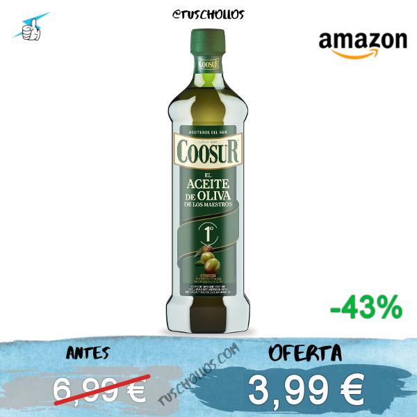 Coosur - Aceite de Oliva - Libre de alérgenos - Botella 1 L, 1 l (Paquete de 1)